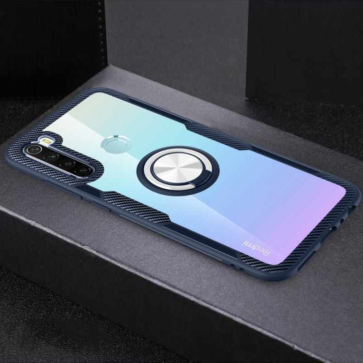 For Xiaomi Redmi Note 8 Shockproof TPU + Acrylic Protective Case with Metal Ring Holder