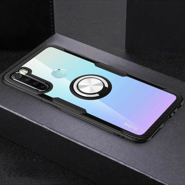 For Xiaomi Redmi Note 8 Shockproof TPU + Acrylic Protective Case with Metal Ring Holder