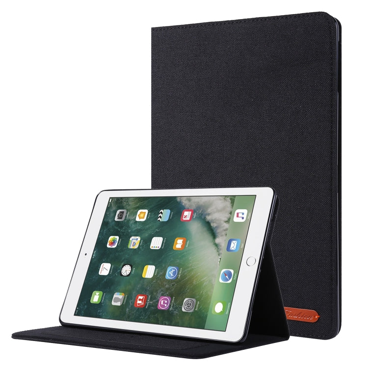 Horizontal Flip TPU + Fabric PU Leather Protective Case with Name Card Clip For iPad 9.7 (2017/2018) & iPad Air & Air2 & iPad Pro 9.7