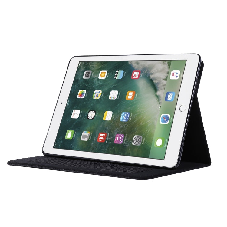 Horizontal Flip TPU + Fabric PU Leather Protective Case with Name Card Clip For iPad 9.7 (2017/2018) & iPad Air & Air2 & iPad Pro 9.7