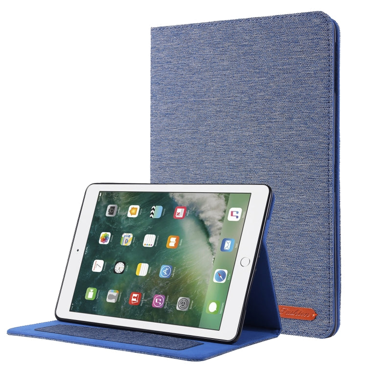 Horizontal Flip TPU + Fabric PU Leather Protective Case with Name Card Clip For iPad 9.7 (2017/2018) & iPad Air & Air2 & iPad Pro 9.7