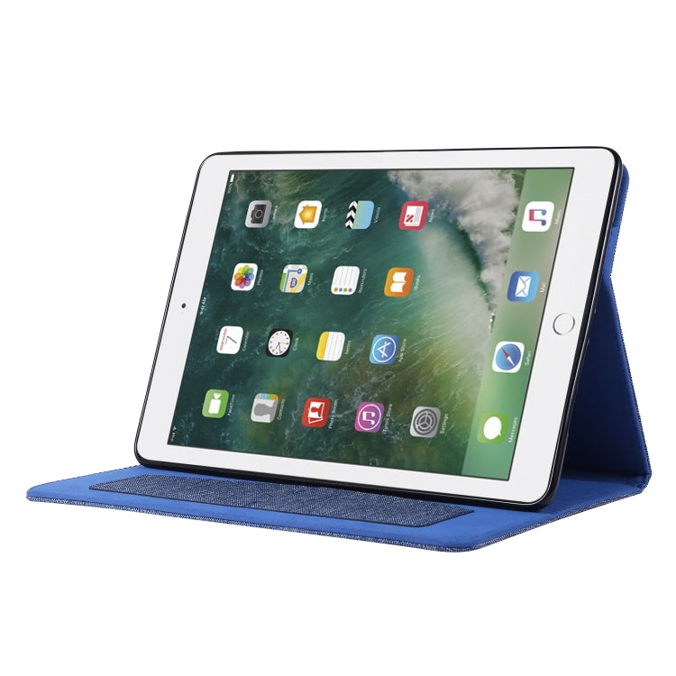Horizontal Flip TPU + Fabric PU Leather Protective Case with Name Card Clip For iPad 9.7 (2017/2018) & iPad Air & Air2 & iPad Pro 9.7