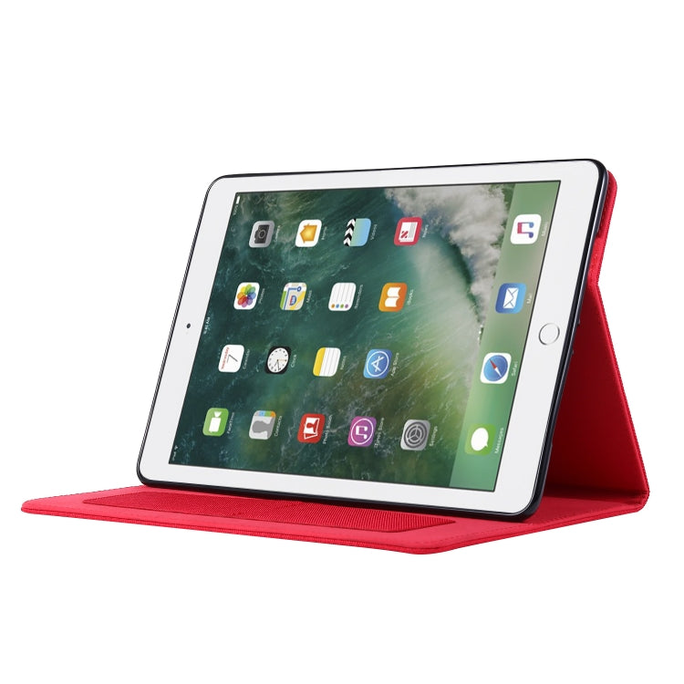 Horizontal Flip TPU + Fabric PU Leather Protective Case with Name Card Clip For iPad 9.7 (2017/2018) & iPad Air & Air2 & iPad Pro 9.7