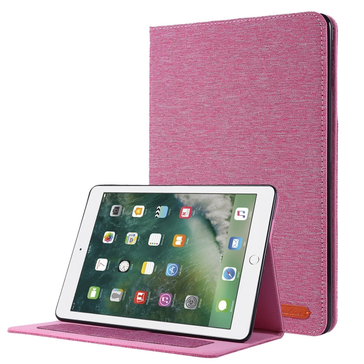 Horizontal Flip TPU + Fabric PU Leather Protective Case with Name Card Clip For iPad 9.7 (2017/2018) & iPad Air & Air2 & iPad Pro 9.7