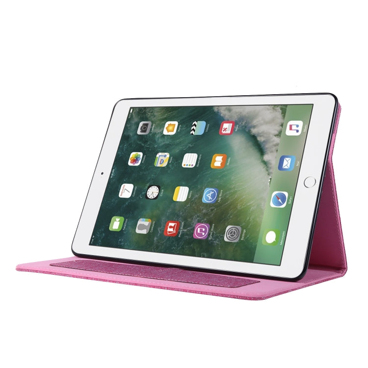Horizontal Flip TPU + Fabric PU Leather Protective Case with Name Card Clip For iPad 9.7 (2017/2018) & iPad Air & Air2 & iPad Pro 9.7