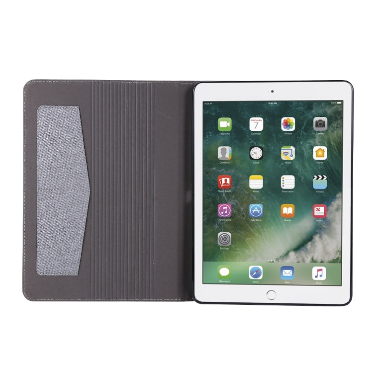 Horizontal Flip TPU + Fabric PU Leather Protective Case with Name Card Clip For iPad 9.7 (2017/2018) & iPad Air & Air2 & iPad Pro 9.7