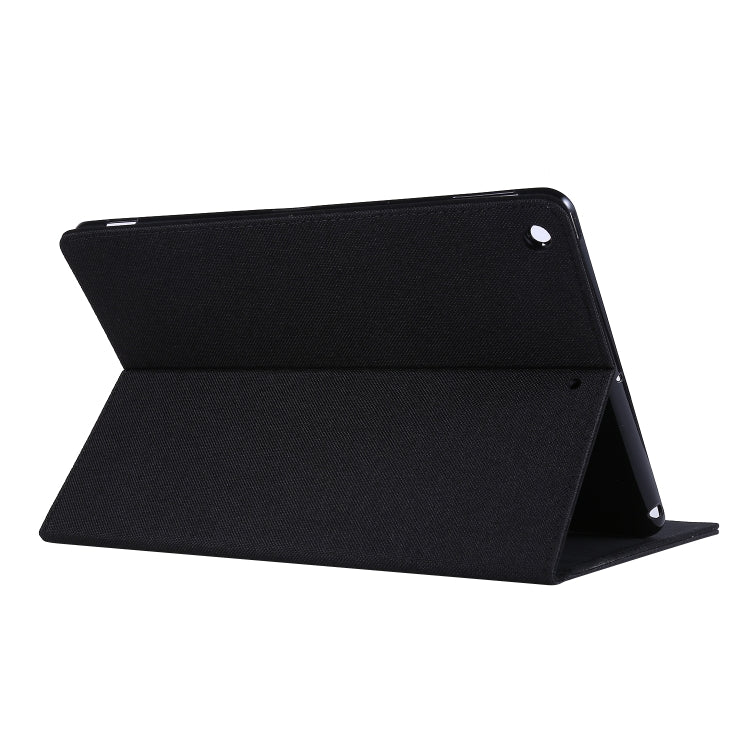 Horizontal Flip TPU + Fabric PU Leather Protective Case with Name Card Clip For iPad 10.2 2021 / 2020 / 2019