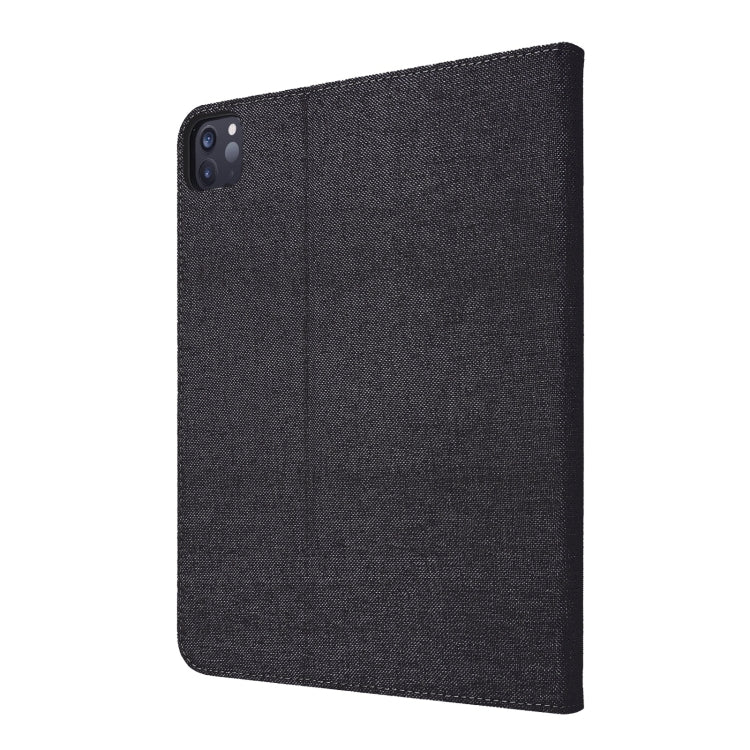 Horizontal Flip TPU + Fabric PU Leather Protective Case with Name Card Clip For iPad Air 2020 10.9 / iPad Pro 11 2021 / 2020 / 2018