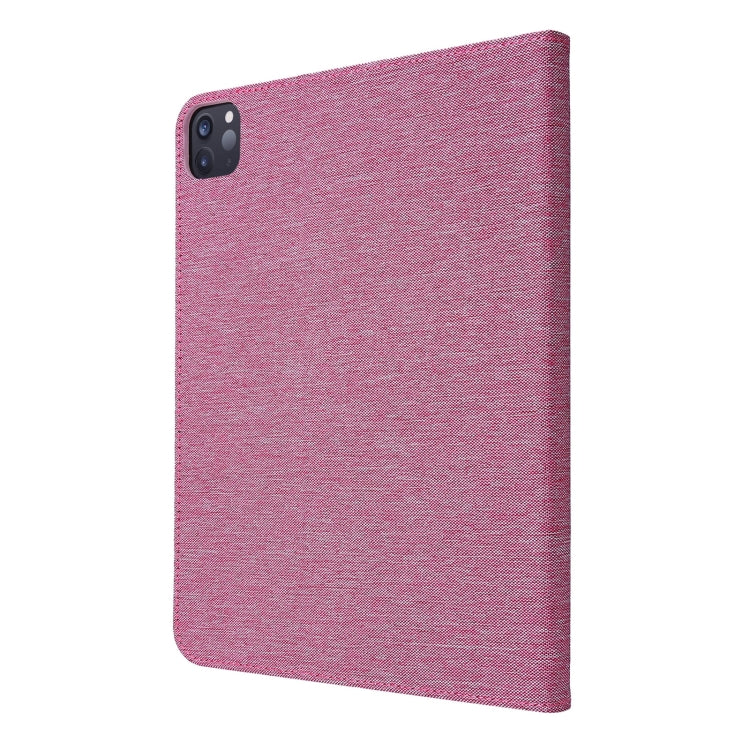Horizontal Flip TPU + Fabric PU Leather Protective Case with Name Card Clip For iPad Air 2020 10.9 / iPad Pro 11 2021 / 2020 / 2018