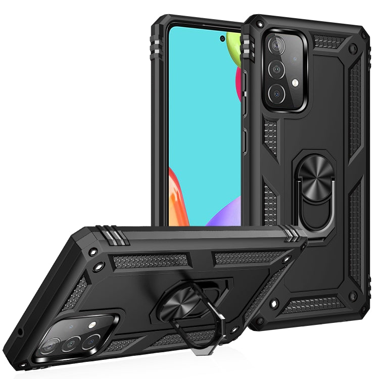 For Samsung Galaxy A52 5G / 4G Shockproof TPU + PC Protective Case with 360 Degree Rotating Holder