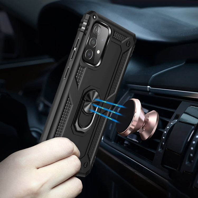 For Samsung Galaxy A52 5G / 4G Shockproof TPU + PC Protective Case with 360 Degree Rotating Holder