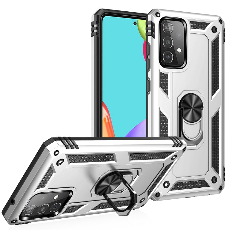 For Samsung Galaxy A52 5G / 4G Shockproof TPU + PC Protective Case with 360 Degree Rotating Holder
