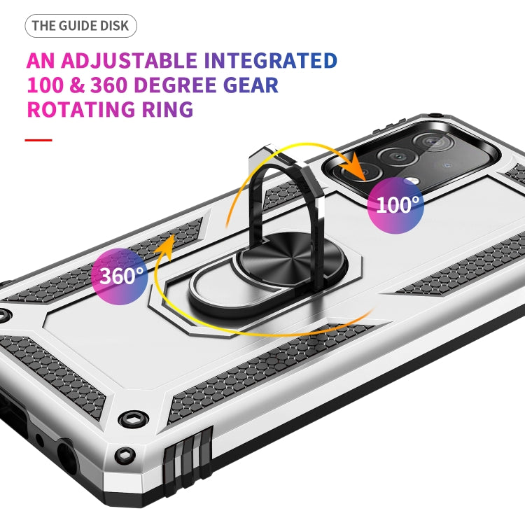 For Samsung Galaxy A52 5G / 4G Shockproof TPU + PC Protective Case with 360 Degree Rotating Holder