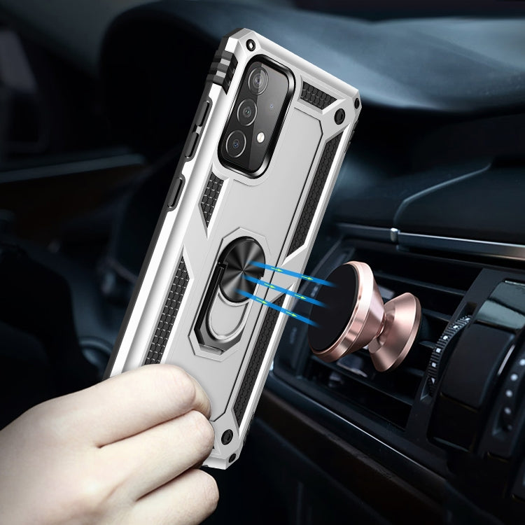 For Samsung Galaxy A52 5G / 4G Shockproof TPU + PC Protective Case with 360 Degree Rotating Holder