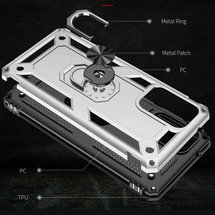 For Samsung Galaxy A52 5G / 4G Shockproof TPU + PC Protective Case with 360 Degree Rotating Holder