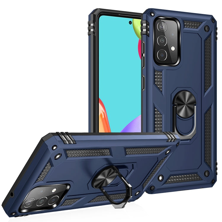 For Samsung Galaxy A52 5G / 4G Shockproof TPU + PC Protective Case with 360 Degree Rotating Holder