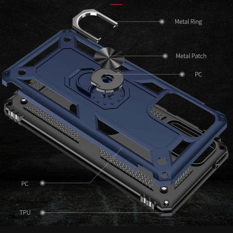 For Samsung Galaxy A52 5G / 4G Shockproof TPU + PC Protective Case with 360 Degree Rotating Holder