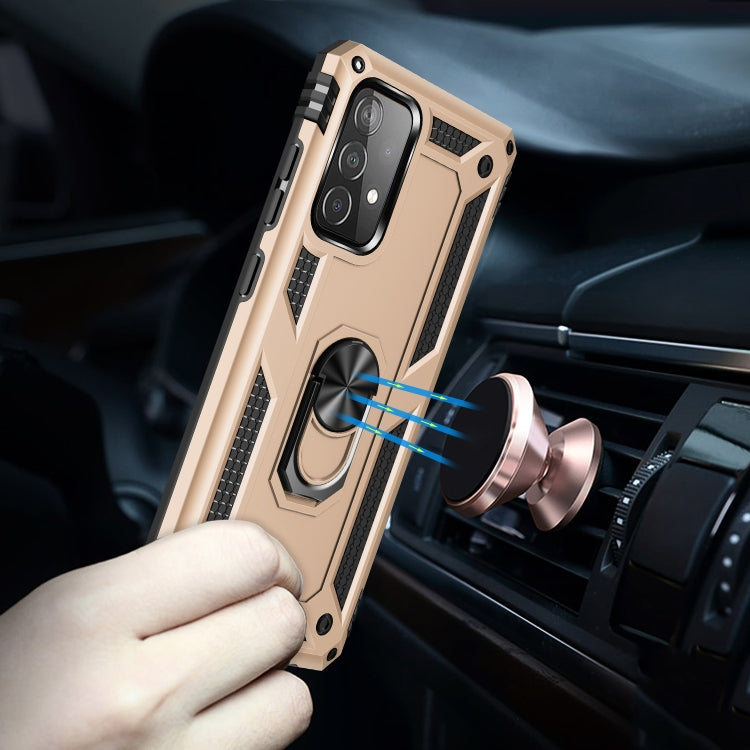 For Samsung Galaxy A52 5G / 4G Shockproof TPU + PC Protective Case with 360 Degree Rotating Holder