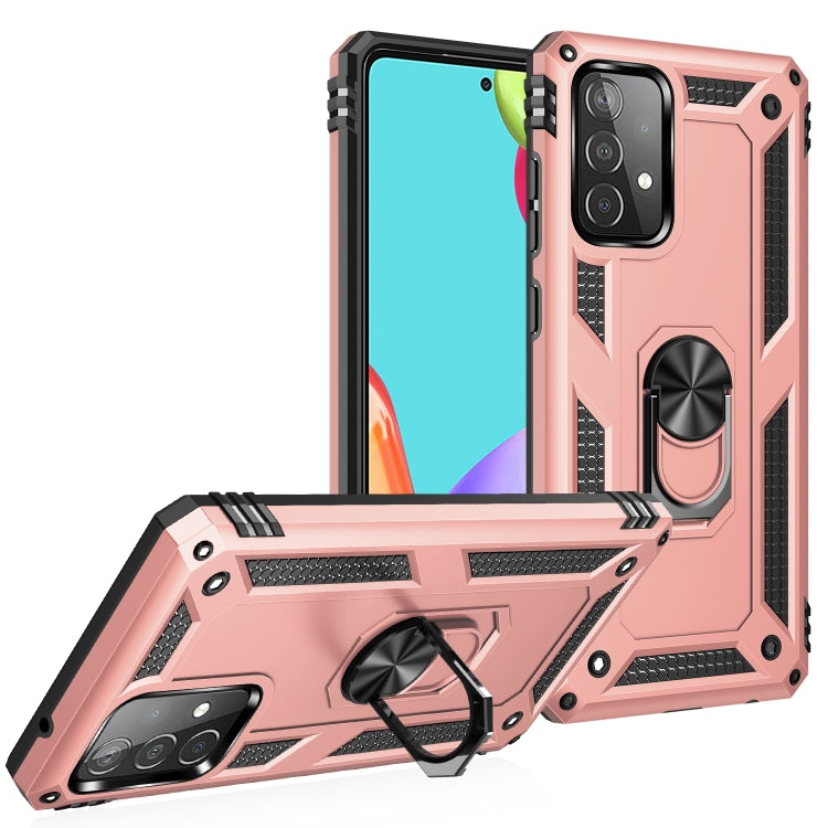 For Samsung Galaxy A52 5G / 4G Shockproof TPU + PC Protective Case with 360 Degree Rotating Holder