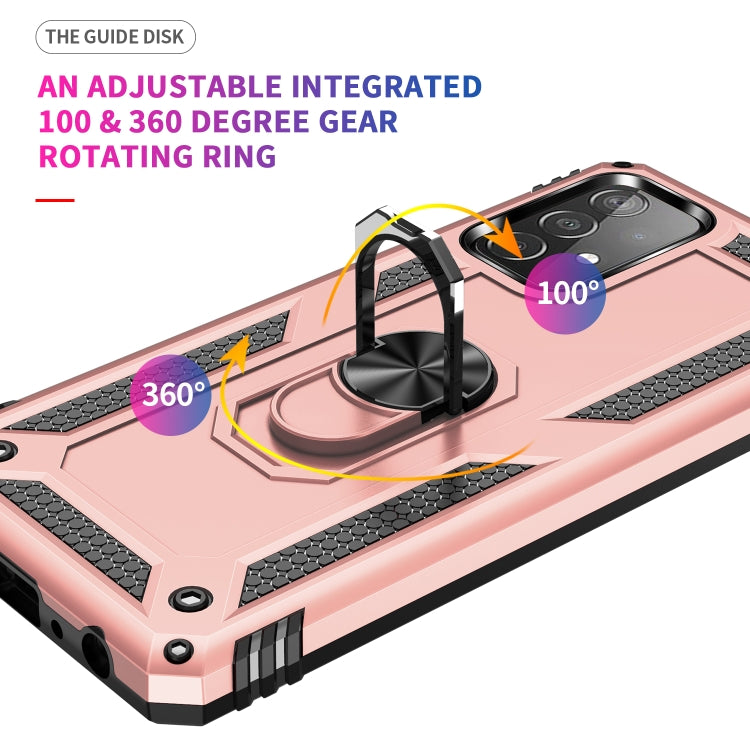For Samsung Galaxy A52 5G / 4G Shockproof TPU + PC Protective Case with 360 Degree Rotating Holder