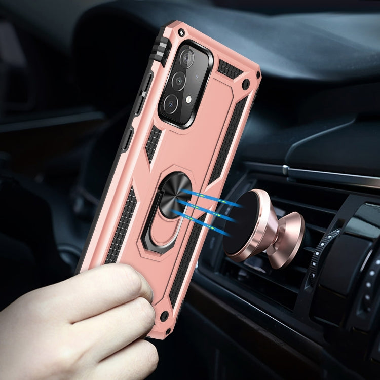 For Samsung Galaxy A52 5G / 4G Shockproof TPU + PC Protective Case with 360 Degree Rotating Holder