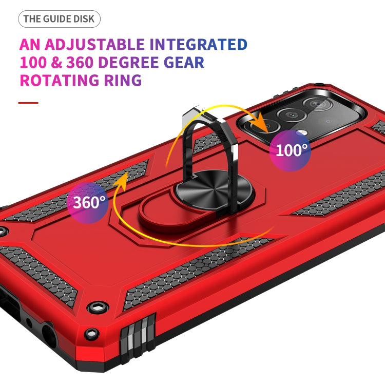 For Samsung Galaxy A52 5G / 4G Shockproof TPU + PC Protective Case with 360 Degree Rotating Holder