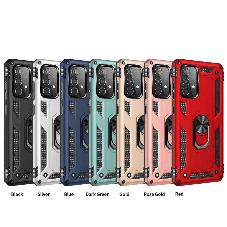 For Samsung Galaxy A52 5G / 4G Shockproof TPU + PC Protective Case with 360 Degree Rotating Holder