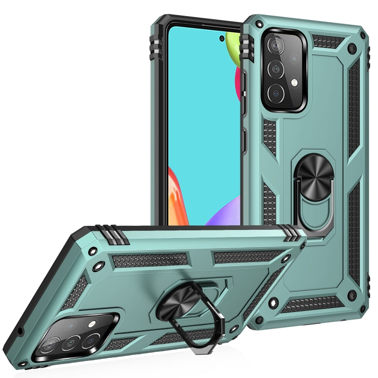 For Samsung Galaxy A52 5G / 4G Shockproof TPU + PC Protective Case with 360 Degree Rotating Holder