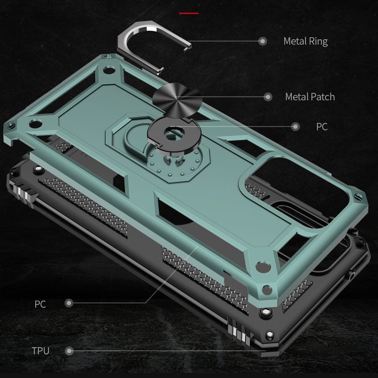 For Samsung Galaxy A52 5G / 4G Shockproof TPU + PC Protective Case with 360 Degree Rotating Holder