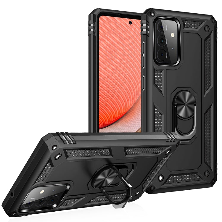 For Samsung Galaxy A72 5G / 4G Shockproof TPU + PC Protective Case with 360 Degree Rotating Holder