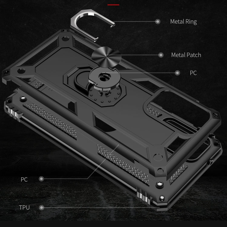 For Samsung Galaxy A72 5G / 4G Shockproof TPU + PC Protective Case with 360 Degree Rotating Holder