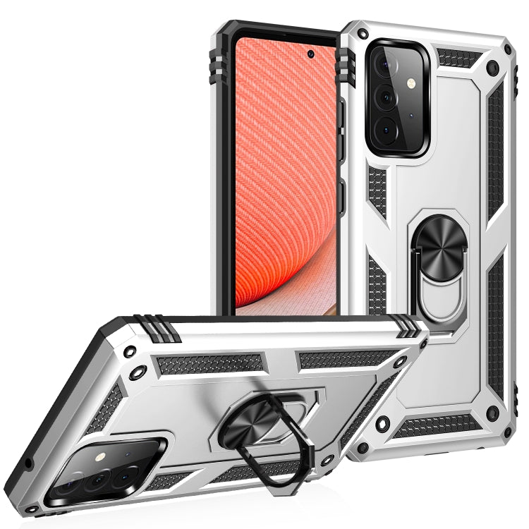For Samsung Galaxy A72 5G / 4G Shockproof TPU + PC Protective Case with 360 Degree Rotating Holder