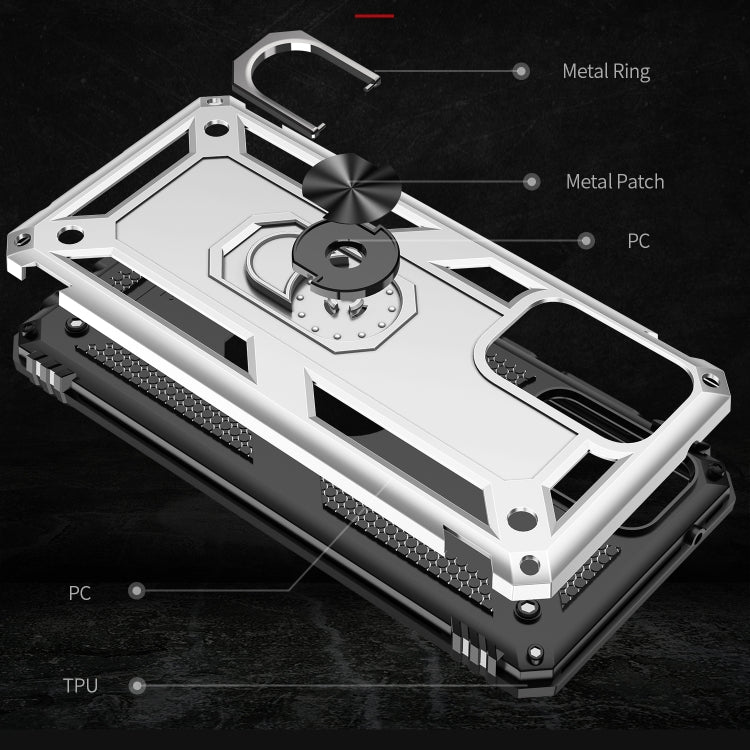 For Samsung Galaxy A72 5G / 4G Shockproof TPU + PC Protective Case with 360 Degree Rotating Holder