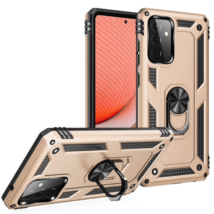 For Samsung Galaxy A72 5G / 4G Shockproof TPU + PC Protective Case with 360 Degree Rotating Holder