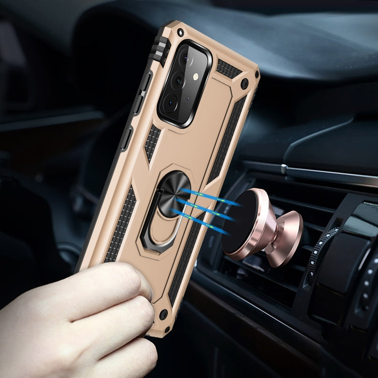 For Samsung Galaxy A72 5G / 4G Shockproof TPU + PC Protective Case with 360 Degree Rotating Holder