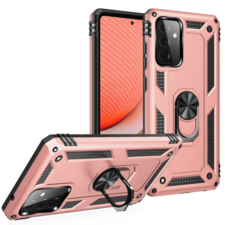 For Samsung Galaxy A72 5G / 4G Shockproof TPU + PC Protective Case with 360 Degree Rotating Holder