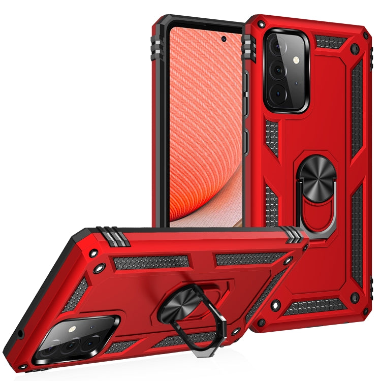 For Samsung Galaxy A72 5G / 4G Shockproof TPU + PC Protective Case with 360 Degree Rotating Holder