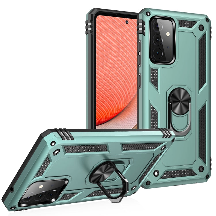 For Samsung Galaxy A72 5G / 4G Shockproof TPU + PC Protective Case with 360 Degree Rotating Holder