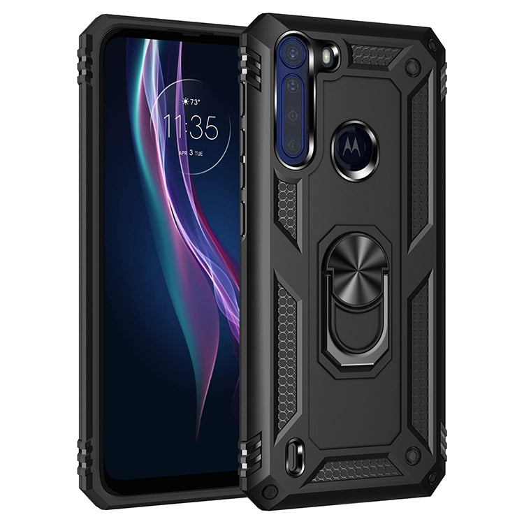 For Motorola Moto One Fusion Shockproof TPU + PC Protective Case with 360 Degree Rotating Holder