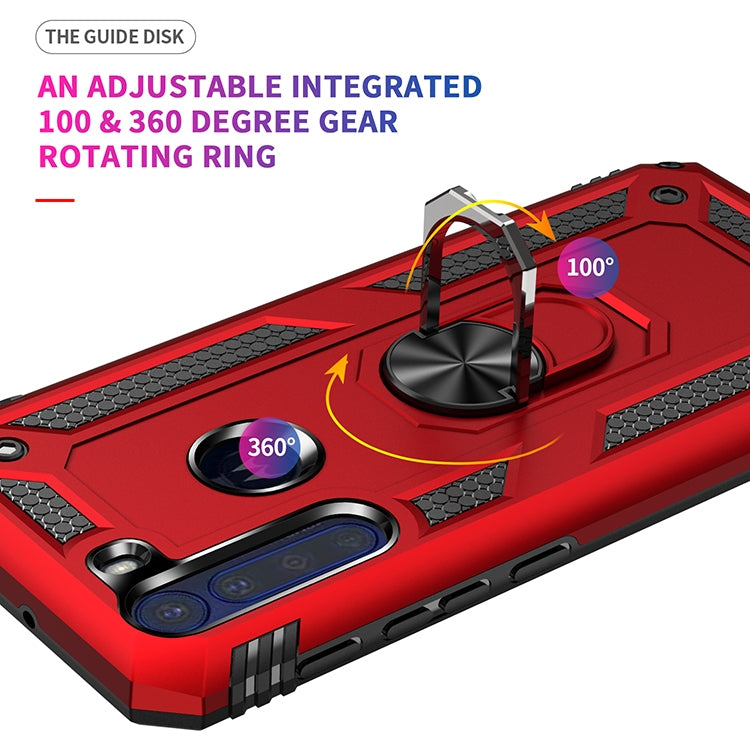 For Motorola Moto One Fusion Shockproof TPU + PC Protective Case with 360 Degree Rotating Holder