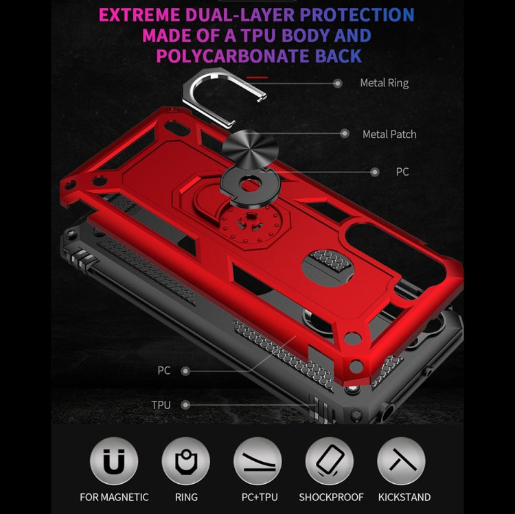 For Motorola Moto One Fusion Shockproof TPU + PC Protective Case with 360 Degree Rotating Holder