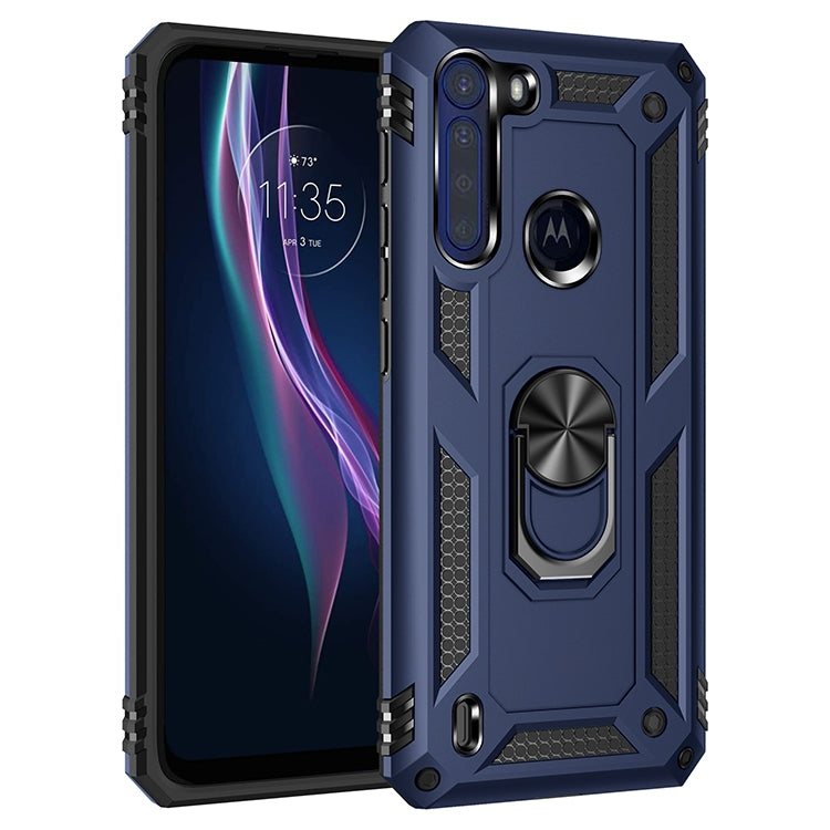 For Motorola Moto One Fusion Shockproof TPU + PC Protective Case with 360 Degree Rotating Holder