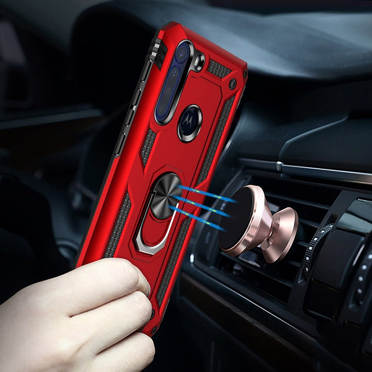 For Motorola Moto One Fusion Shockproof TPU + PC Protective Case with 360 Degree Rotating Holder