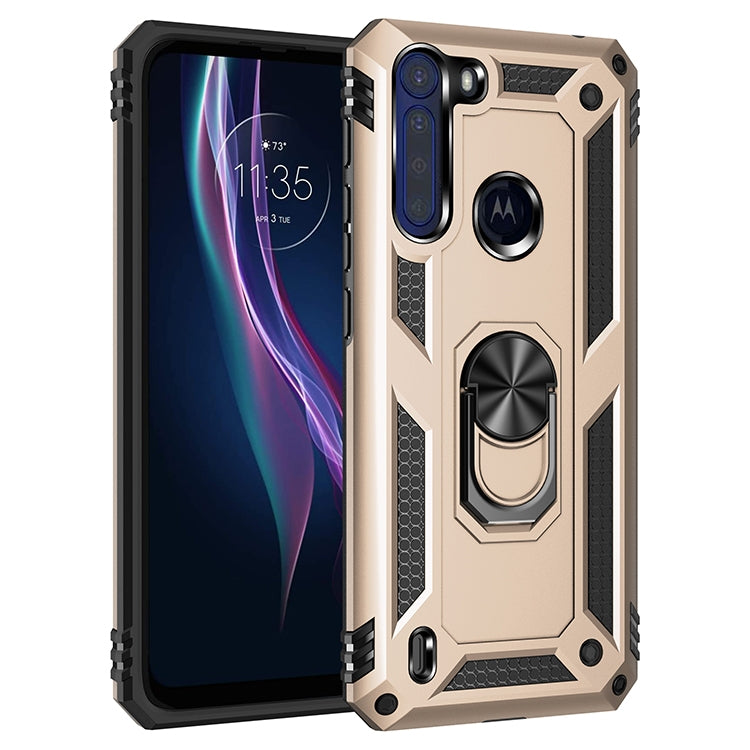 For Motorola Moto One Fusion Shockproof TPU + PC Protective Case with 360 Degree Rotating Holder