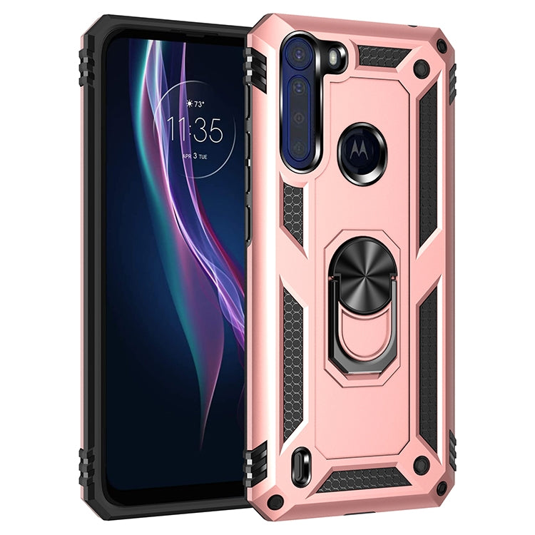 For Motorola Moto One Fusion Shockproof TPU + PC Protective Case with 360 Degree Rotating Holder