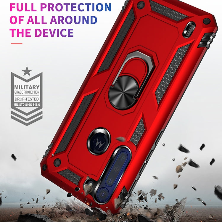 For Motorola Moto One Fusion Shockproof TPU + PC Protective Case with 360 Degree Rotating Holder