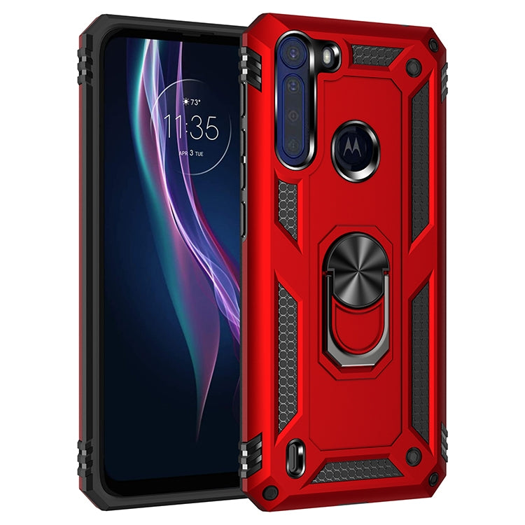 For Motorola Moto One Fusion Shockproof TPU + PC Protective Case with 360 Degree Rotating Holder