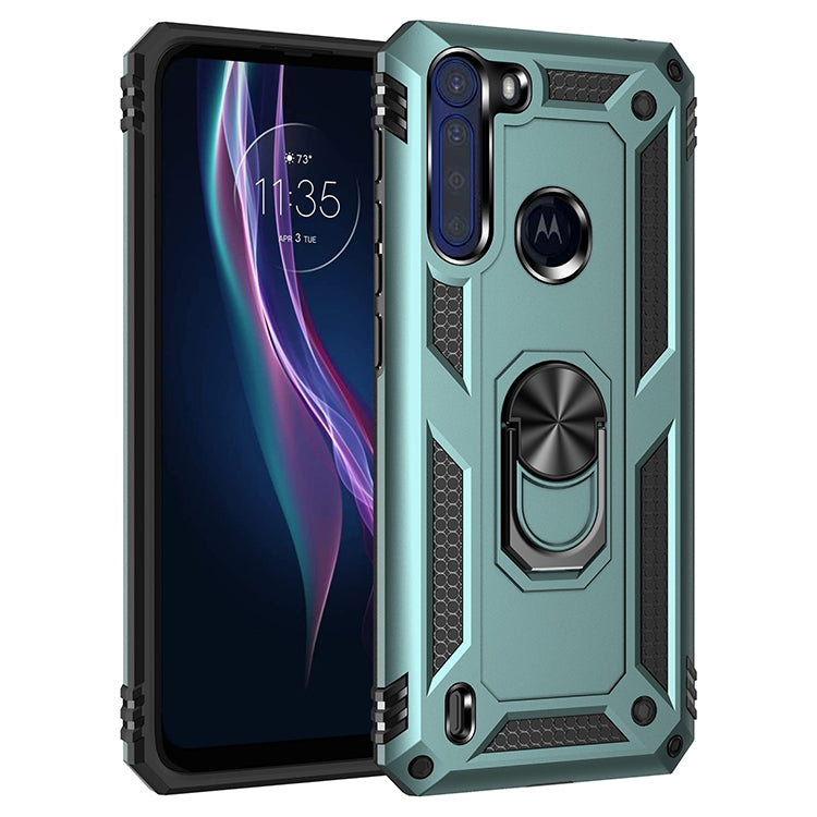 For Motorola Moto One Fusion Shockproof TPU + PC Protective Case with 360 Degree Rotating Holder