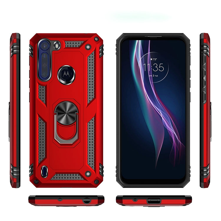 For Motorola Moto One Fusion Shockproof TPU + PC Protective Case with 360 Degree Rotating Holder