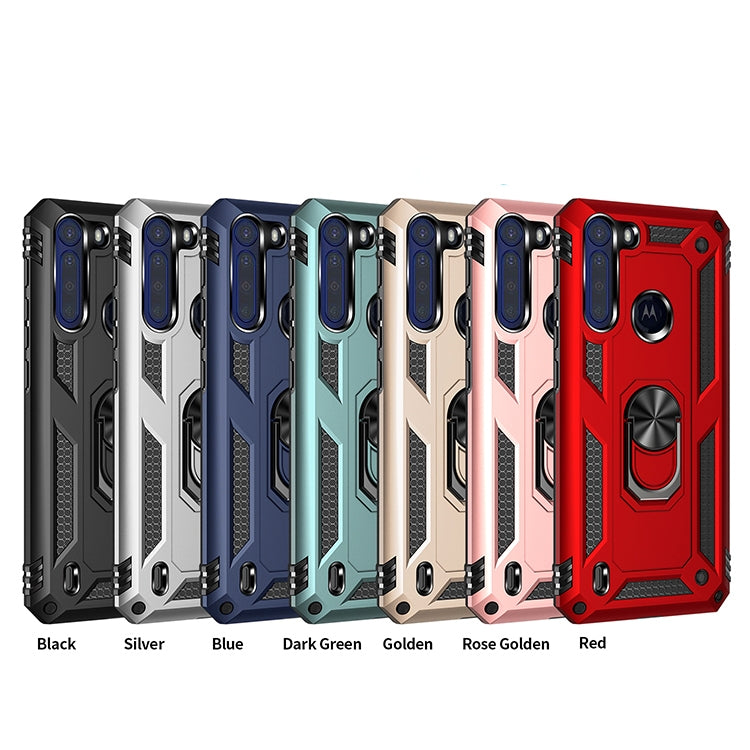 For Motorola Moto One Fusion Shockproof TPU + PC Protective Case with 360 Degree Rotating Holder